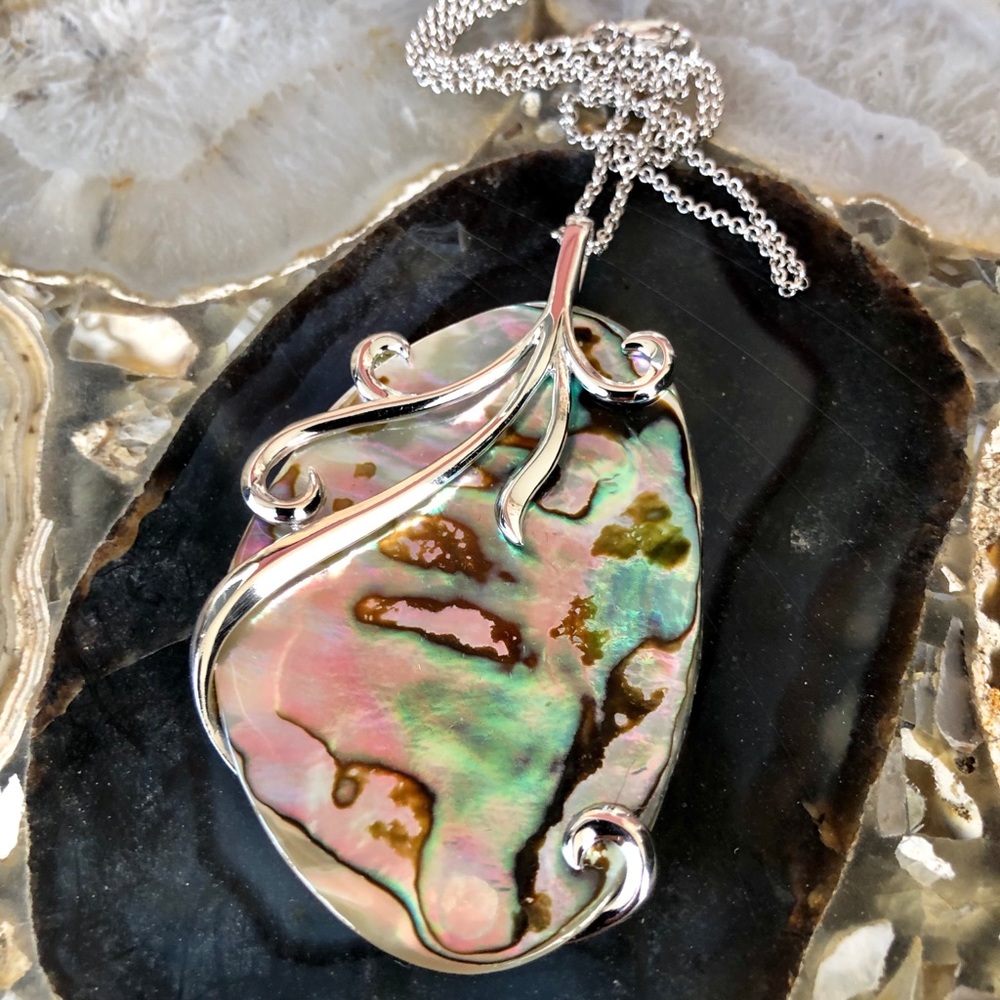 Pangea Mines Abalone Overlay Pendant MSRP $399